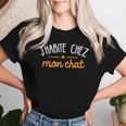 J'habite Chez Mon Chat Cadeau Homme Humour Drôle T-shirt femme Cadeaux pour elle
