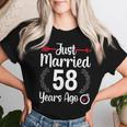 Just Married 58 Years Ago Husband Wife 58Th Anniversary Women T-shirt Gifts for Her