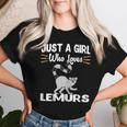 Lemur Camisa Just A Girl Who Loves Lemurs Madagascar Divertido Regalo Camiseta de mujer Regalos para ella
