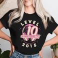 Level 10 Years Girl's Birthday Gamer Girl Gamer 2015 T-shirt Frauen Geschenke für Sie