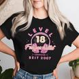 Level 18 Years Girl's Woman Birthday Gamer Girl 2007 T-shirt Frauen Geschenke für Sie