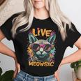 Live Meowsic Dj Sphinx Cat Disque Jockey Fun Edm Hiphop Musique T-shirt femme Cadeaux pour elle