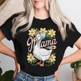 Mama Goose Retro Floral Vintage Silly Goose Mom Women T-shirt Gifts for Her