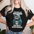 Night Layer Cat Coffee Layered Work T-shirt Frauen Geschenke für Sie