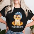 Owl Night Owl Sleeping Cap Nightgown Pyjamas Owl T-shirt Frauen Geschenke für Sie