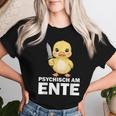 Psychisch Am Ente Crazy Duck Party T-shirt Frauen Geschenke für Sie