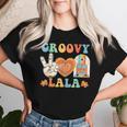 Retro Groovy Lala Grandma Hippie Family Matching Women T-shirt Gifts for Her