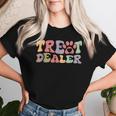 Retro Groovy Treat Dealer Dogs Owner Treats Pet Dog Lover Women T-shirt Gifts for Her
