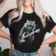 Rock Cat With Guitar Cat Motif Man Woman T-shirt Frauen Geschenke für Sie