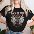 Rock And Roll Guitarraintage Rock Música Camiseta de mujer Regalos para ella