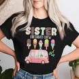 Sister Birthday Crew Ice Cream Truck Bday Ice Cream Party Camiseta de mujer Regalos para ella