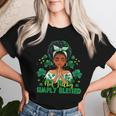 St Patrick's Day Not Lucky Simply Blessed Afro Black Women Women T-shirt Gifts for Her