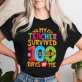 My Teacher Survived 100 Days Of Me Dab 100Th Days Of School Women T-shirt Gifts for Her