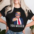 Trump You Missed Twice Bandana De La Bandera Estadounidense Trump 2024 Camiseta de mujer Regalos para ella