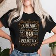 Vintage 1945 80Th Birthday 80 Year Old For Women Camiseta de mujer Regalos para ella