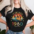 Vintage 1980 45 Años Cumpleaños Regalo Original 1980 Camiseta de mujer Regalos para ella