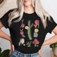 Vintage Botanicalintage Cactusintage Flower Botany Camiseta de mujer Regalos para ella