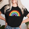 Vintage Rainbow With Beautiful Colourful Colours Love Peace T-shirt Frauen Geschenke für Sie