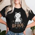 Women's Bridal Hen Night Cat Wedding T-shirt Frauen Geschenke für Sie