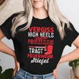 Women's Diese Prinzessin Trägt Feuerwehr Stiefel German T-shirt Frauen Geschenke für Sie