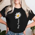 Women's Stay Positive Flowers Spring Summer Women's T-shirt Frauen Geschenke für Sie