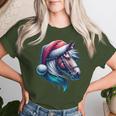 Christmas Horse Family Cute Children's Santa Claus T-shirt Frauen Geschenke für Sie