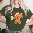 Gingerbread Man With Beer Christmas Xmas Jumper T-shirt Frauen Geschenke für Sie