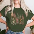 Merry Christmas Christian Christmas Tree T-shirt Frauen Geschenke für Sie