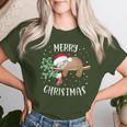 Merry Christmas Sloth Christmas Party Outfit Christmas T-shirt Frauen Geschenke für Sie