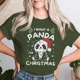 I Want A Panda For Christmas Cute Pandas T-shirt Frauen Geschenke für Sie