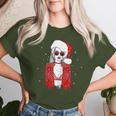 Women's Cool Trend Christmas Woman Christmas Hat Women's Christmas T-shirt Frauen Geschenke für Sie