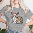 Christmas Children Cat Christmas Lights T-shirt Frauen Geschenke für Sie