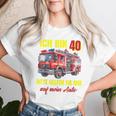 40Th Birthday Man Woman Fire Brigade Blue T-shirt Frauen Geschenke für Sie