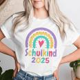 Children's School Child 2025 Girls' Rainbow School 2025 Girls' T-shirt Frauen Geschenke für Sie