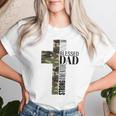 Christian Fathers Day Religious Camo Cross Blessed Dad Women T-shirt Gifts for Her