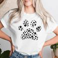 Dalmatian Dog Paw Polka Dot Polka Dot Women T-shirt Frauen Geschenke für Sie