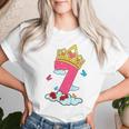 Kinder 7 Geburtstag Prinzessin Kostüm Mädchen 7 Jahre Geschenk T-shirt Frauen Geschenke für Sie