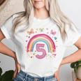 Kinder Geburtstag 5 Mädchen Regenbogen Fee Fünfter 5 Jahre Alt T-shirt Frauen Geschenke für Sie