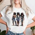 Melanin Black African Cowgirl Western Black History Women T-shirt Gifts for Her
