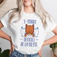Officiel De La Sieste Humour Chat Drole Fille T-shirt femme Cadeaux pour elle