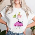 Prinzessin Küsst Den Frog Frog King Motif For Girls Gray T-shirt Frauen Geschenke für Sie