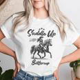 Saddle Up Buttercup Cowgirl Western Horse Riding Women T-shirt Gifts for Her