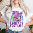 I Suck At Fantasy Football Unicorn Rainbow Loser Men Women T-shirt Gifts for Her
