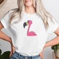 Women's Pink Flamingo In Pocket T-shirt Frauen Geschenke für Sie
