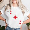 Women's Playing Card Chequered Ace Card Costume Fancy Dress Ass Groups T-shirt Frauen Geschenke für Sie