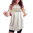Gramma Flowers Gramma Grandma Gramma Grandmother Women's Oversized Comfort T-shirt Ivory