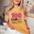 100 Days Smarter 100Th Days Of School Toddlers Girls Women's Oversized Comfort T-shirt Mustard
