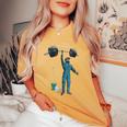 Anatoly Gym Broma Más Limpio Levantamiento De Pesas Power Lift Camiseta extragrande cómoda para mujer Mustard