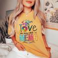 I Love Being Called Mema Daisy Flower Cute Mother's Day Women's Oversized Comfort T-shirt Mustard