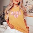 Mama Coquette Bow Retro Pink Aesthetic Mother's Day Mom Life Women's Oversized Comfort T-shirt Mustard